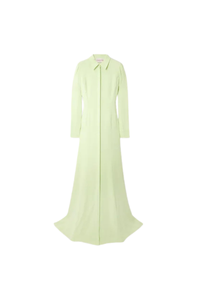 Valentino Garavani Valentino Garavani Silk-Crepe Shirt Gown Yellow Mint 3B0Vdgu51Mm_Zkq