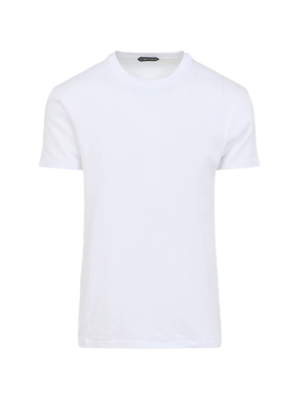 Tom Ford Men Perforated Ribbed T-Shirt
