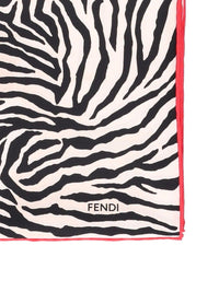 Fendi Fendi Women Zebra-Print Silk Scarf