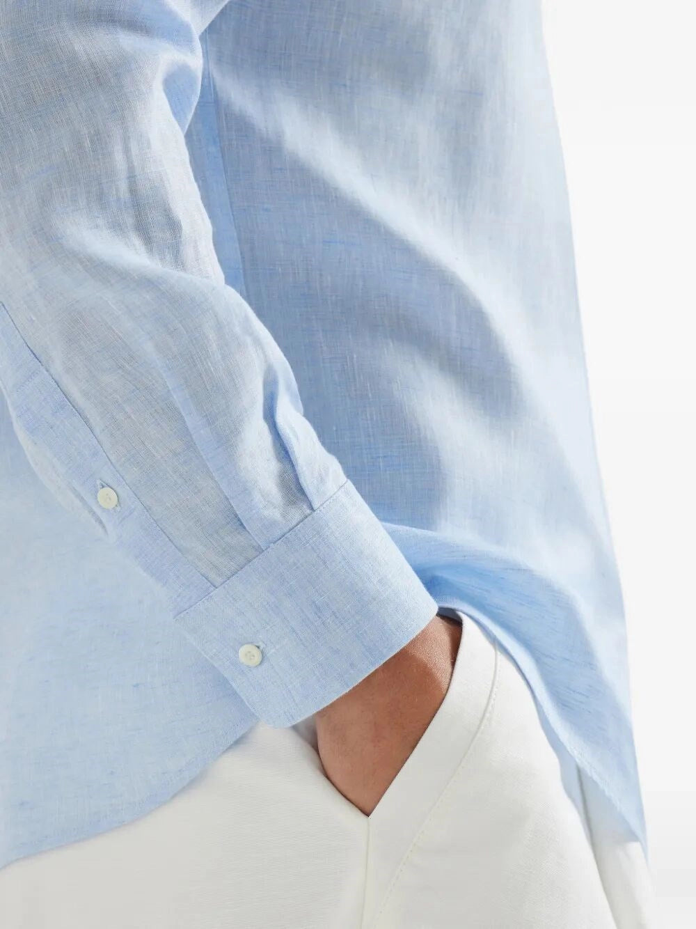 Brunello Cucinelli Brunello Cucinelli Men Linen Easy Fit Shirt