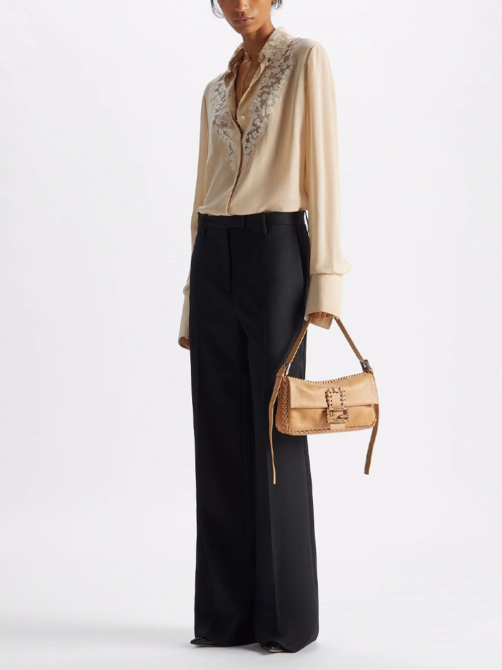 Fendi Women Grain De Poudre Pants