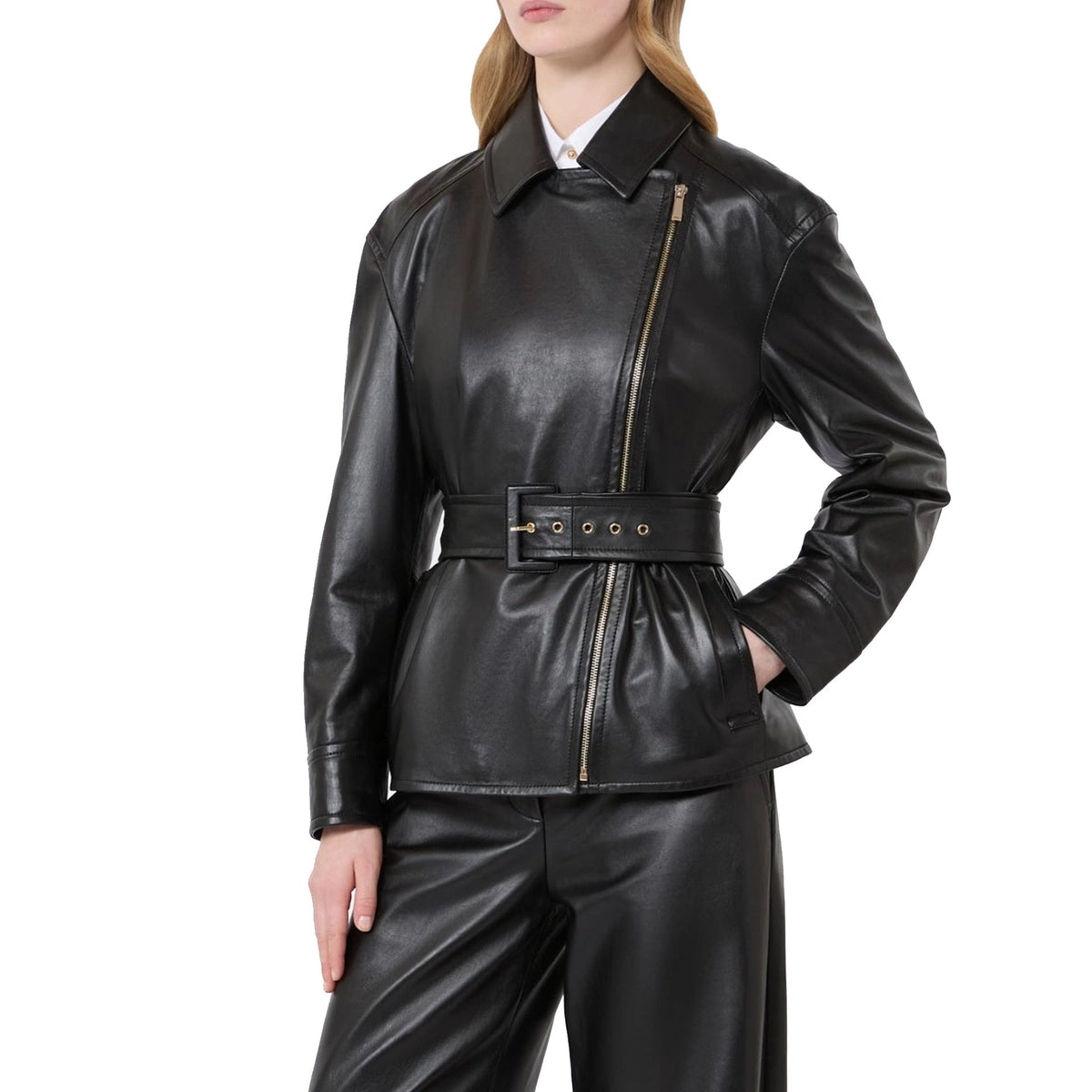 Max Mara Studio Max Mara Studio Nappa Leather Giusto Jacket Women