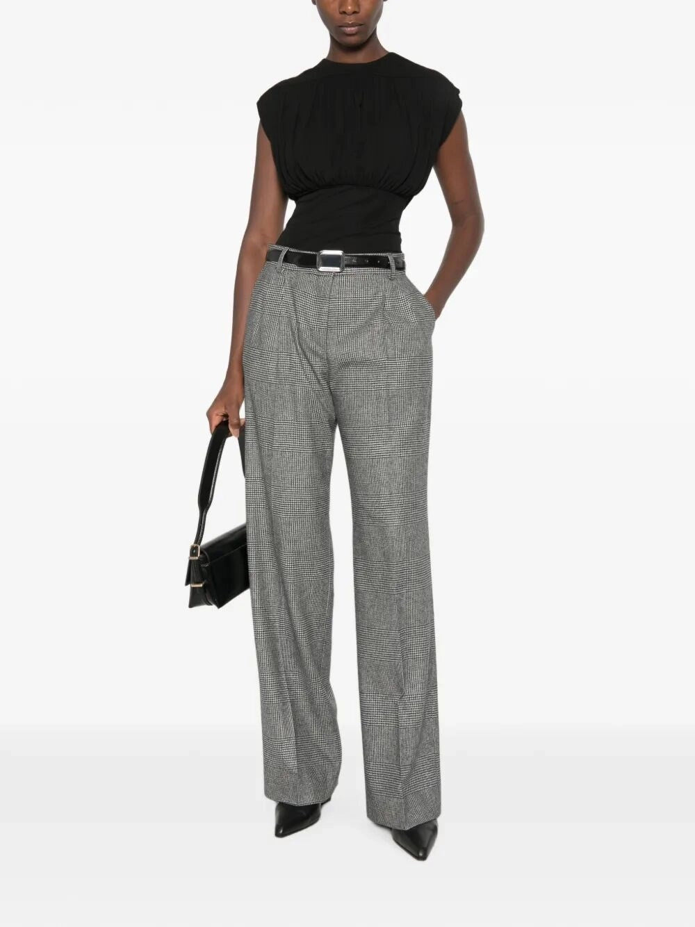 Dolce & Gabbana Women Glen Plaid Flannel Trousers
