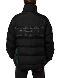Dolce & Gabbana Black Nylon Puffer Men Full Zip Men's Jacket
