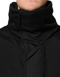 Dolce & Gabbana Black Nylon Puffer Men Full Zip Men's Jacket