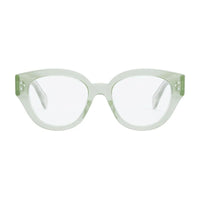 Celine Eyeglasses Cat Eye Full Rim, Transparent Cherry Frame and Clear Demo Lenses Lens CL50132I081