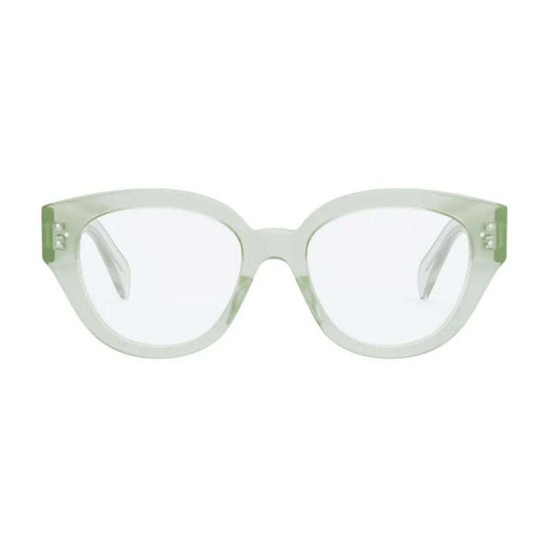 Celine Eyeglasses Cat Eye Full Rim, Transparent Cherry Frame and Clear Demo Lenses Lens CL50132I081