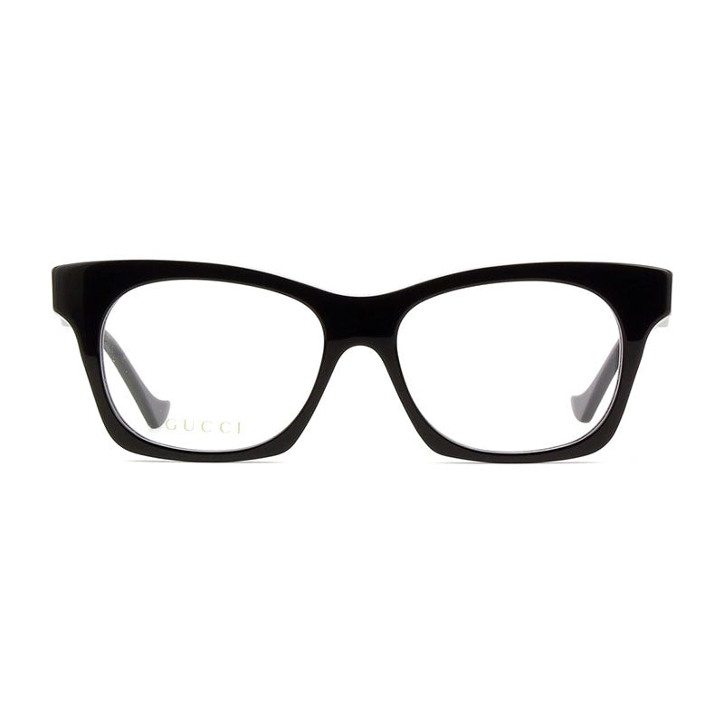 Gucci Eyeglasses Square Full Rim, Black Frame and Clear Demo Lenses Lens GG1299O001