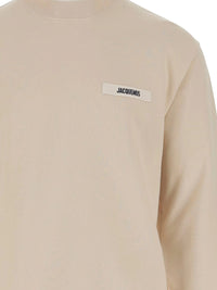 JACQUEMUS Jacquemus Men The Gros Grain Crewneck Sweatshirt With Logo Plaque