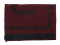 Roberto Cavalli ESZ058 02000 Red Wool Blend Signature Mens Scarf