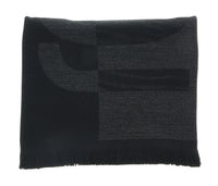 Roberto Cavalli ESZ063 05001 Grey Wool Blend Signature Mens Scarf
