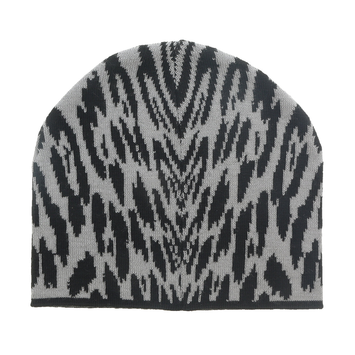 Roberto Cavalli ESZ026 D0060 Black/Grey Jaguar Beanie Hat