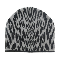 Roberto Cavalli ESZ026 D0060 Black/Grey Jaguar Beanie Hat