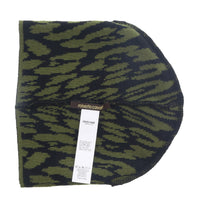 Roberto Cavalli ESZ026 D0491 Black/Military Green Jaguar Beanie Hat