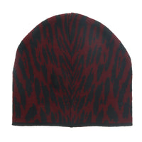 Roberto Cavalli ESZ026 02000 Maroon Jaguar Beanie Hat