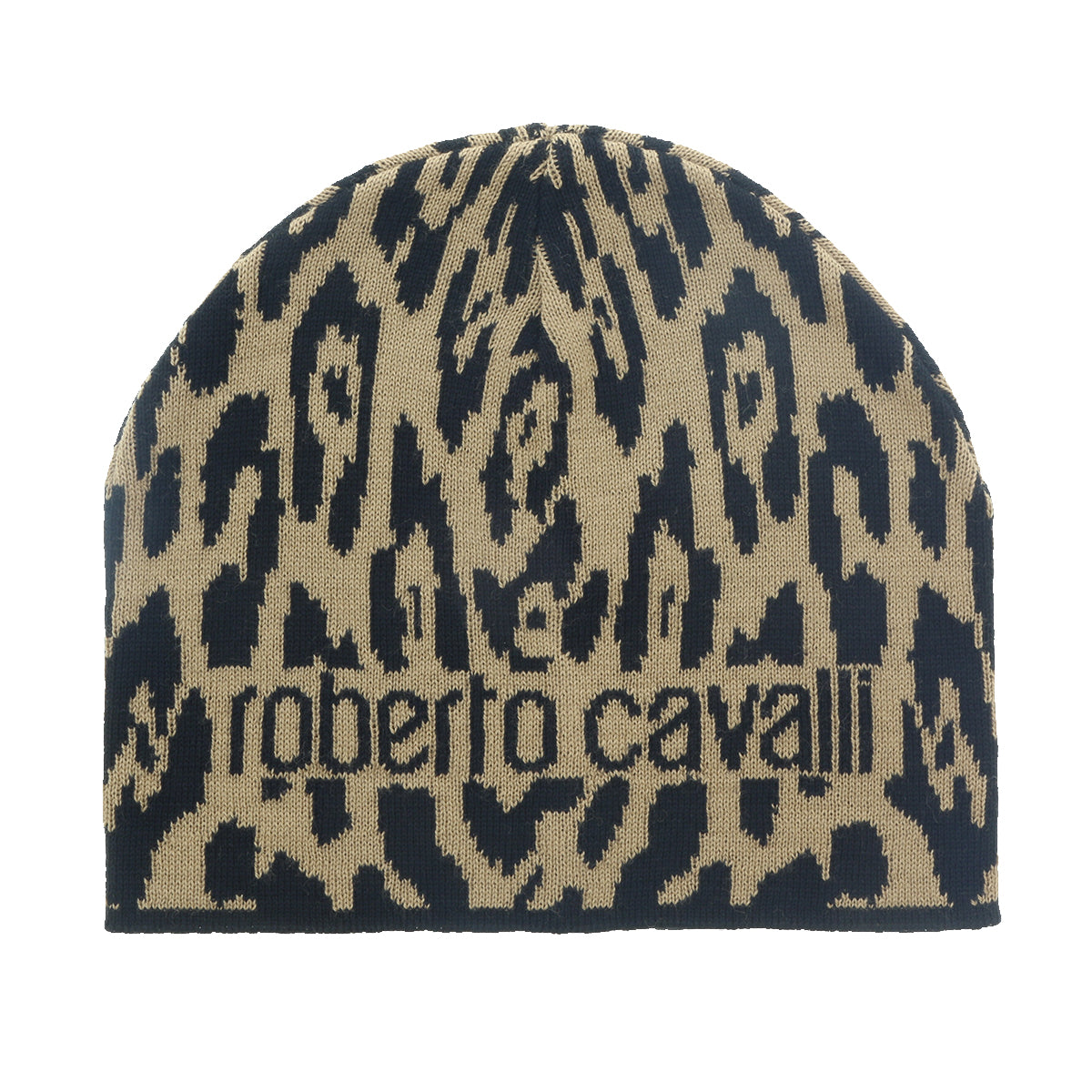 Roberto Cavalli ESZ026 03506 Camel Jaguar Beanie Hat