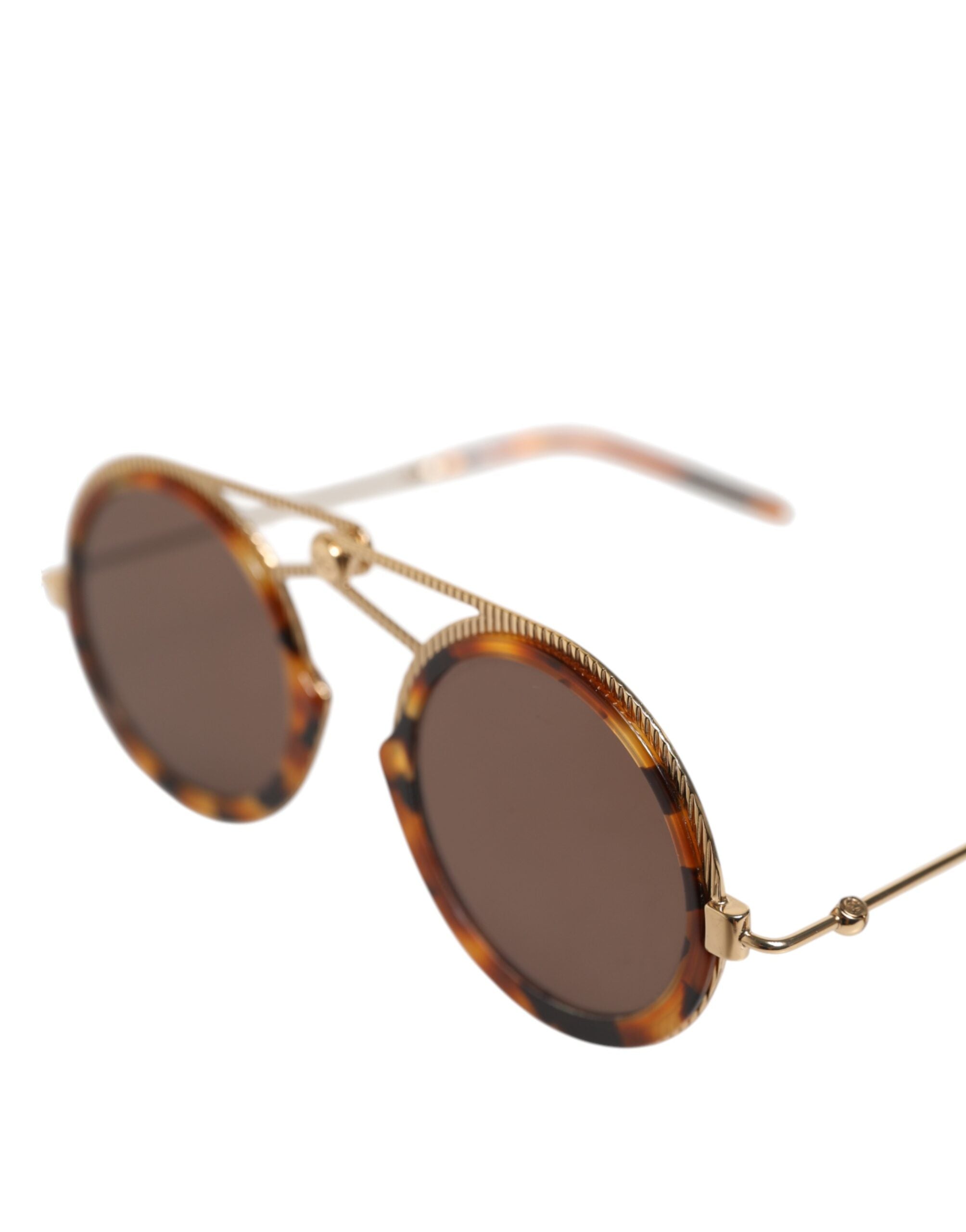 Dolce & Gabbana Dolce & Gabbana Gold Havana Frame DG Fatto A Mano Eyewea Women's Sunglasses