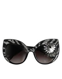 Dolce & Gabbana Dolce & Gabbana Black Silver Sequin Butterfly Polarized Women's Sunglasses