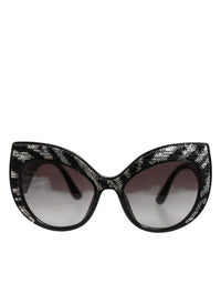 Dolce & Gabbana Dolce & Gabbana Black Silver Sequin Butterfly Polarized Women's Sunglasses