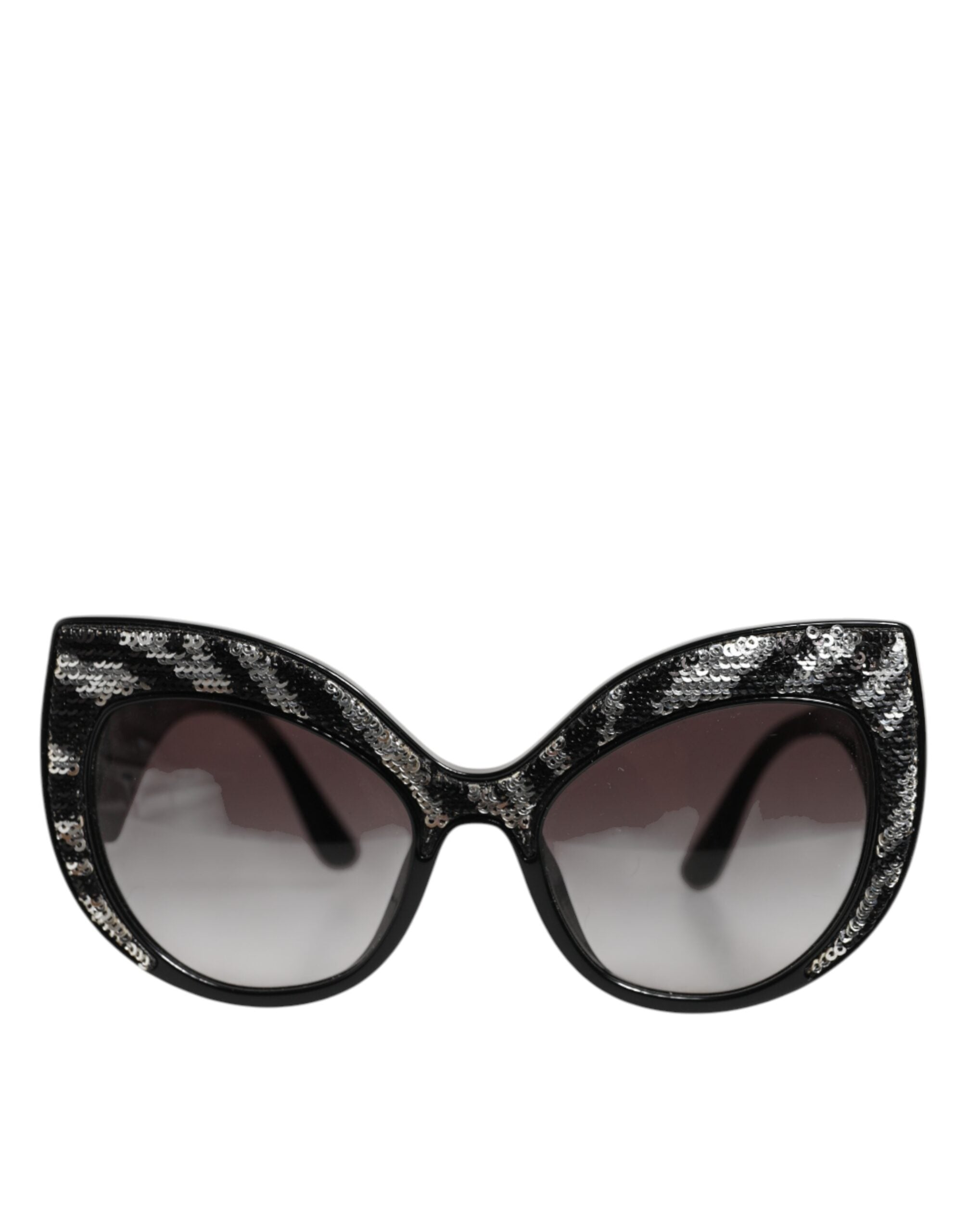 Dolce & Gabbana Dolce & Gabbana Black Silver Sequin Butterfly Polarized Women's Sunglasses
