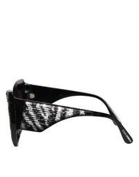 Dolce & Gabbana Dolce & Gabbana Black Silver Sequin Butterfly Polarized Women's Sunglasses