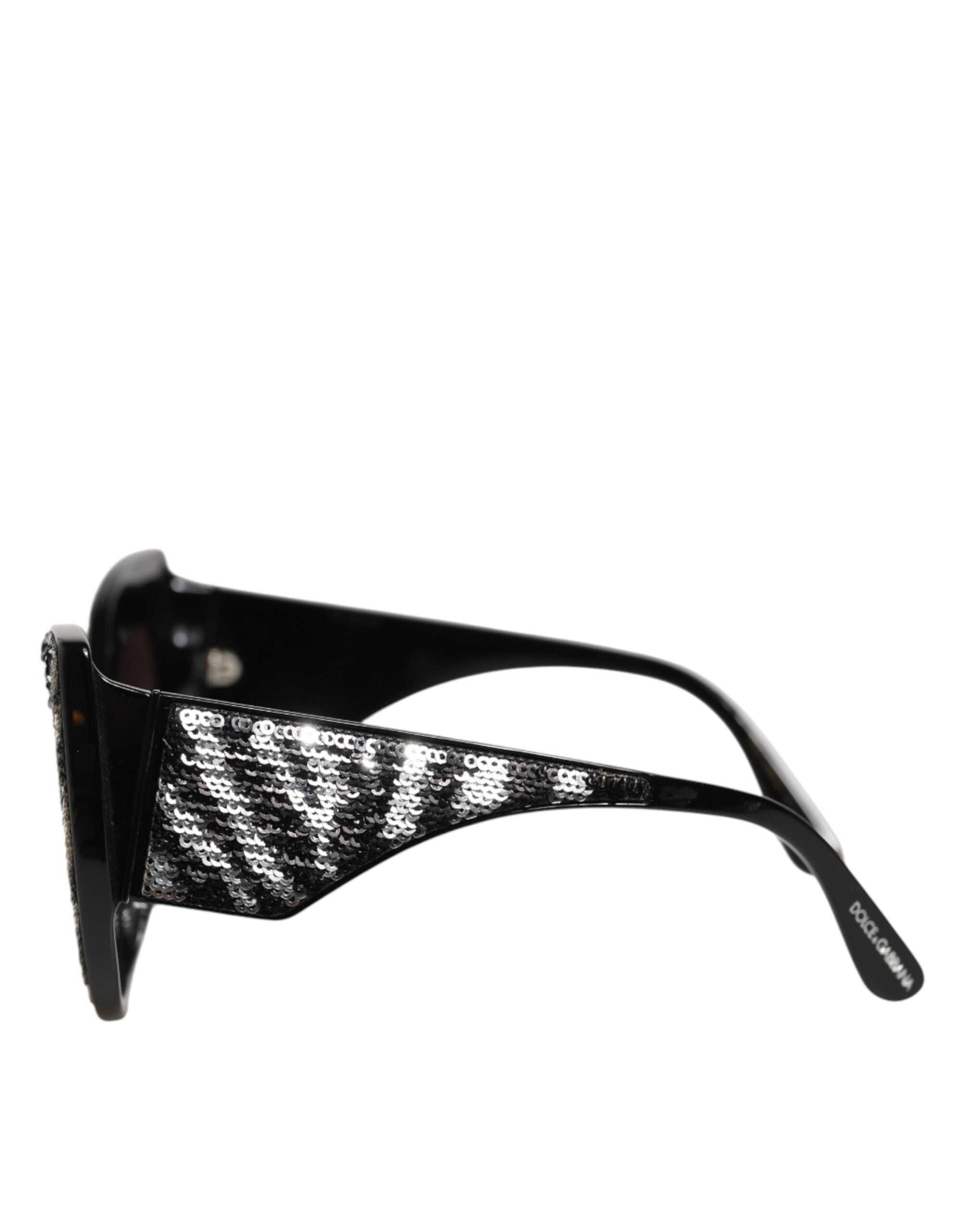 Dolce & Gabbana Dolce & Gabbana Black Silver Sequin Butterfly Polarized Women's Sunglasses