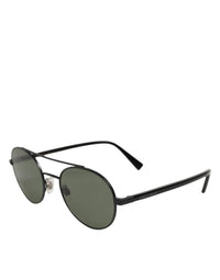 Dolce & Gabbana Dolce & Gabbana Matte Black Steel Frame Gray Lens Women's Sunglasses