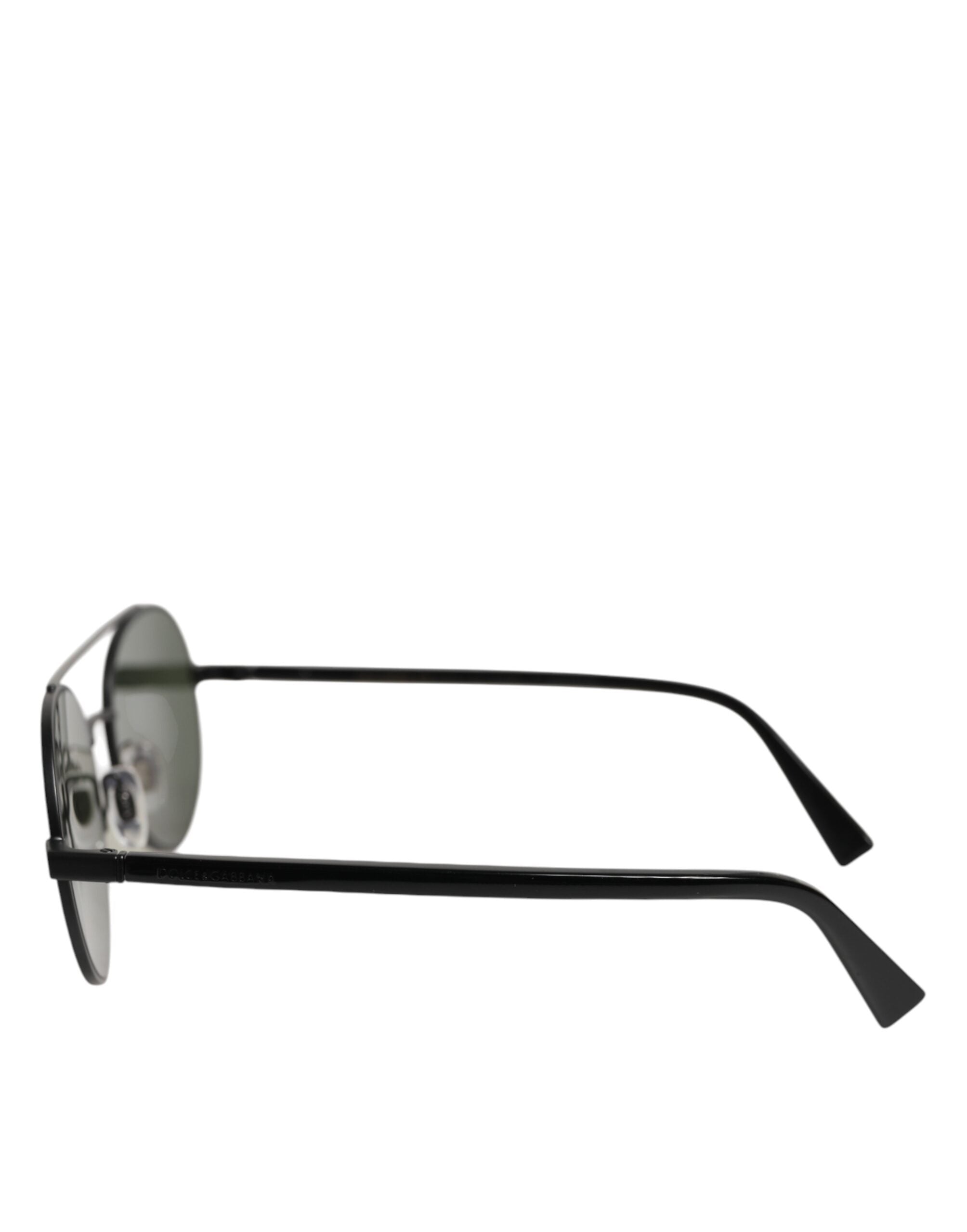 Dolce & Gabbana Dolce & Gabbana Matte Black Steel Frame Gray Lens Women's Sunglasses