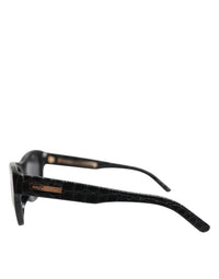 Dolce & Gabbana Dolce & Gabbana DG4177 Black Leather Frame Tinted Lens Women's Sunglasses