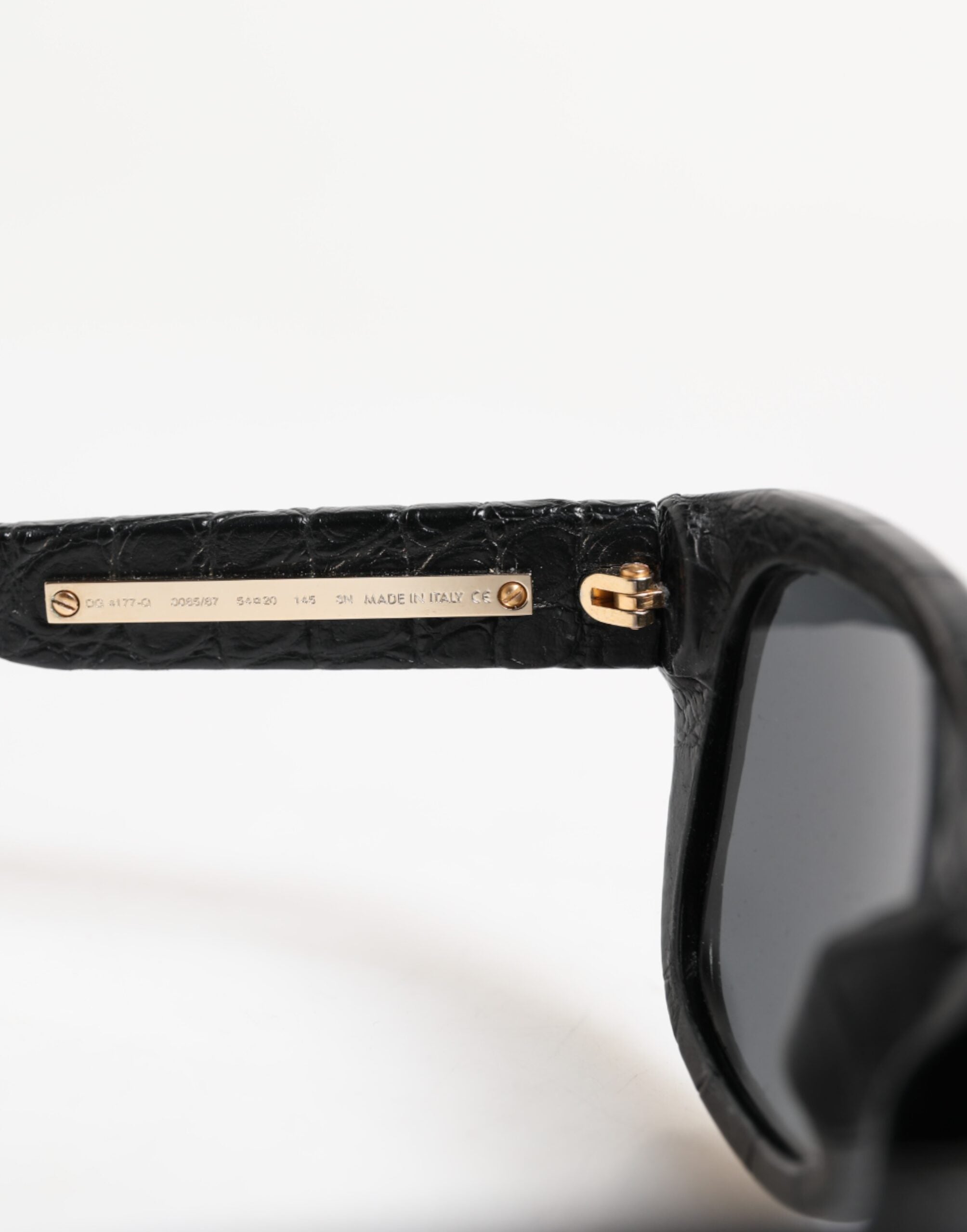 Dolce & Gabbana Dolce & Gabbana DG4177 Black Leather Frame Tinted Lens Women's Sunglasses