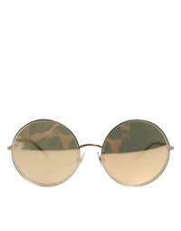 Dolce & Gabbana Dolce & Gabbana Gold Metal Round Shades Eyewear Women's Sunglasses