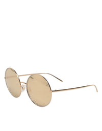 Dolce & Gabbana Dolce & Gabbana Gold Metal Round Shades Eyewear Women's Sunglasses