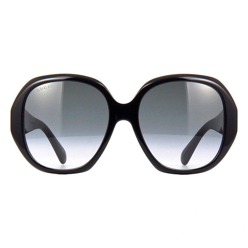 Gucci Sunglasses Butterfly Full Rim, Black Frame and Grey Lens GG0796S001