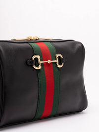 Gucci Gucci Women Horsebit Web Crossbody Bag