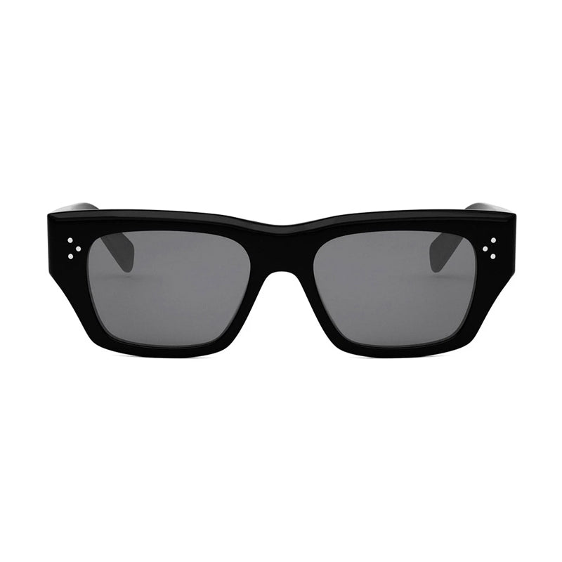 Celine Celine Sunglasses Square Full Rim, Black Frame and Grey Polarized Lens CL40297U01D
