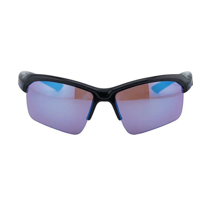 Nike Nike Sunglasses Square Semi Rim, Black Frame and Road Blue Mirror Lens NIKESKYLONRISETEAMIQ7185010