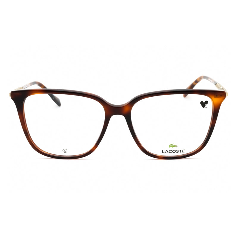 Lacoste Eyeglasses Square Full Rim, Havana Frame and Clear Demo Lenses Lens L2940214