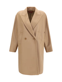 MAX MARA STUDIO Max Mara Studio Women Double Breasted Wool Drap Coat