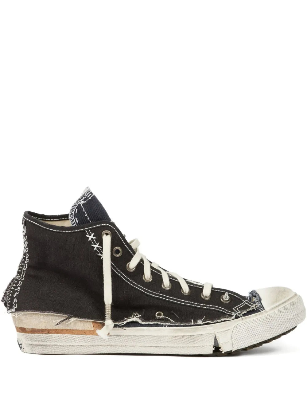 MAISON MARGIELA Maison Margiela Men High-Top Sneakers With A Distressed Effect