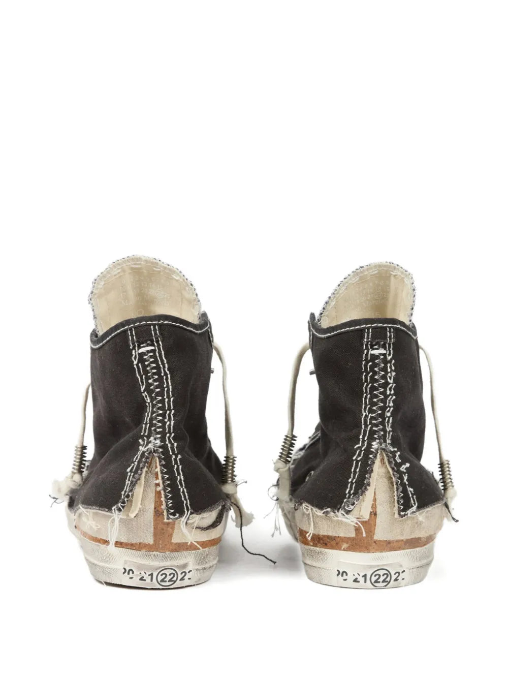 MAISON MARGIELA Maison Margiela Men High-Top Sneakers With A Distressed Effect