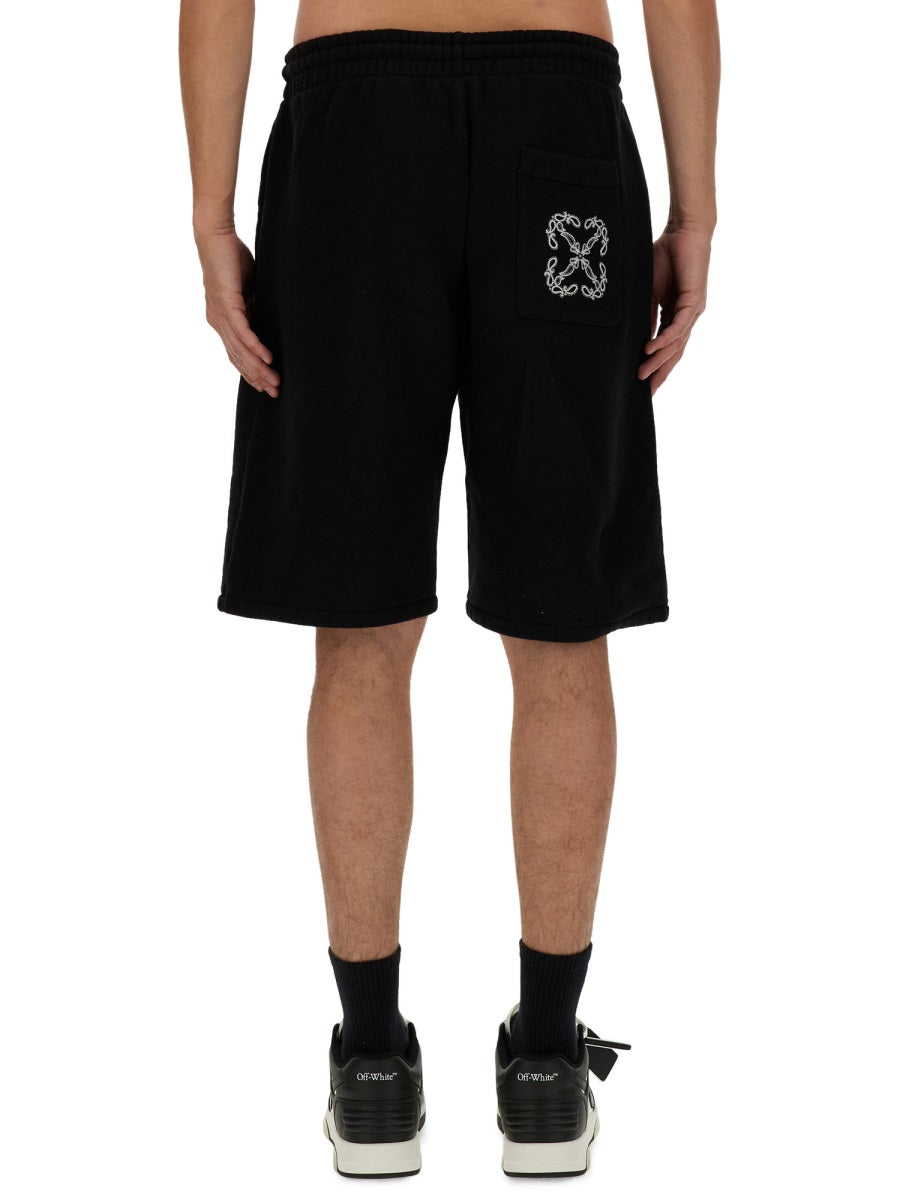 Off-White Men Bermuda With Logo