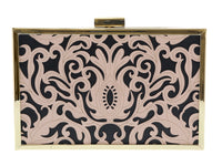 Roberto Cavalli HXLPB3 D96 Nude/Black Box Clutch