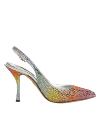 Dolce & Gabbana Multicolor Sequin Slingback Pumps Women's Shoes
