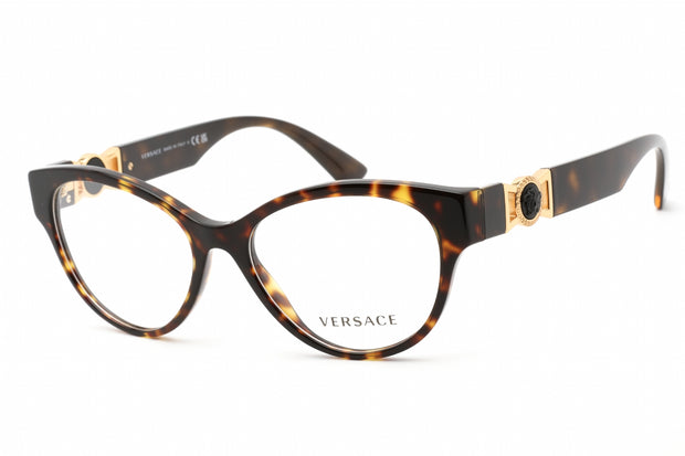 Versace Havana Clear Demo Lens Eyeglasses