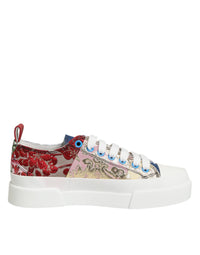 Dolce & Gabbana Multicolor Patchwork Low Top Sneakers Women's Shoes