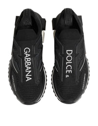 Dolce & Gabbana Black SORRENTO Sport Stretch Sneakers Women's Shoes