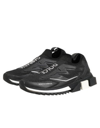 Dolce & Gabbana Black SORRENTO Sport Stretch Sneakers Women's Shoes