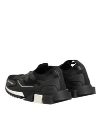 Dolce & Gabbana Black SORRENTO Sport Stretch Sneakers Women's Shoes