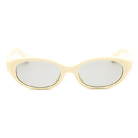 Burberry Sunglasses Oval Full Rim, Yellow Frame and Light Grey Lens BE4447D414587