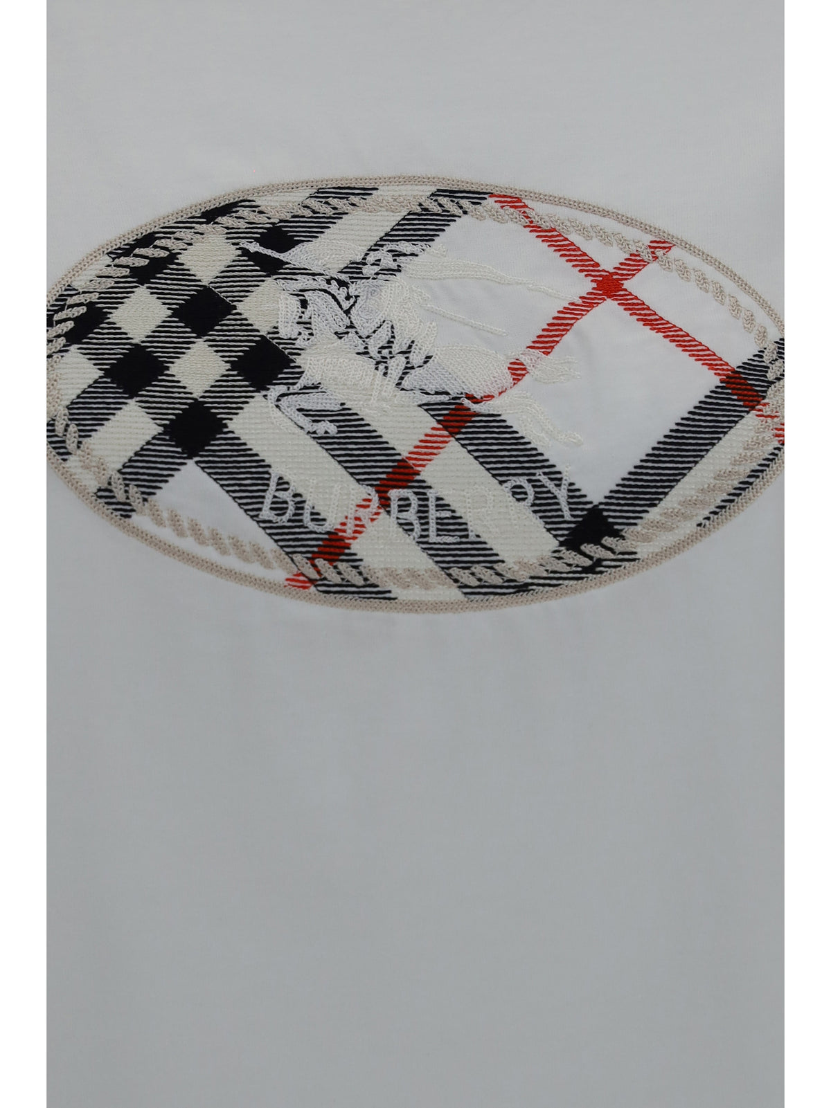 BURBERRY Burberry Women Knight Stamp Check Cotton T-Shirt